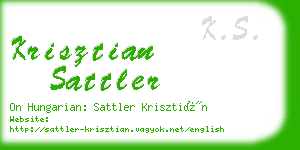 krisztian sattler business card